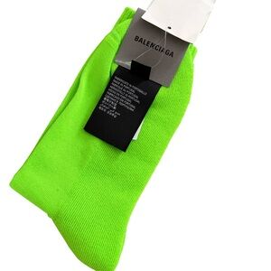 Balenciaga Sporty B Tennis Socks - Grass Green / Black - NWT